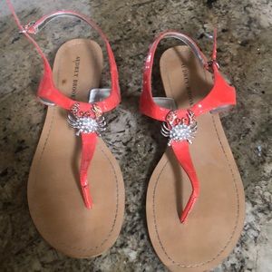 Adorable orange crab sandals